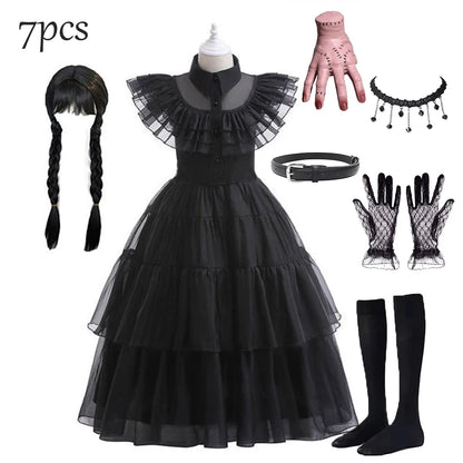 Halloween Wednesday Addams Costume for Kids