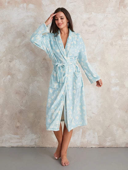 Warm Flannel Robe for Women