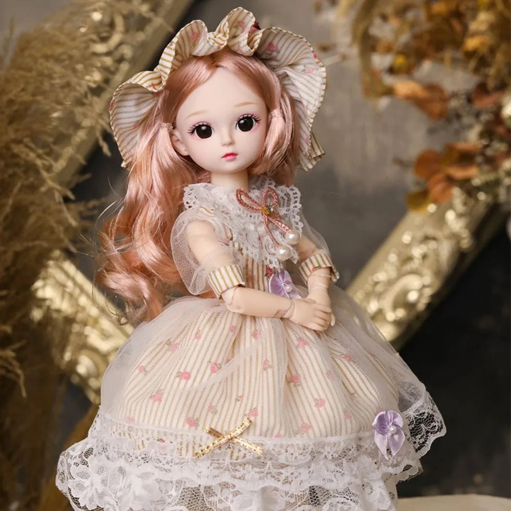 Movable Joint Doll | Cute Girls' Dress-Up Toy with 3D Makeup