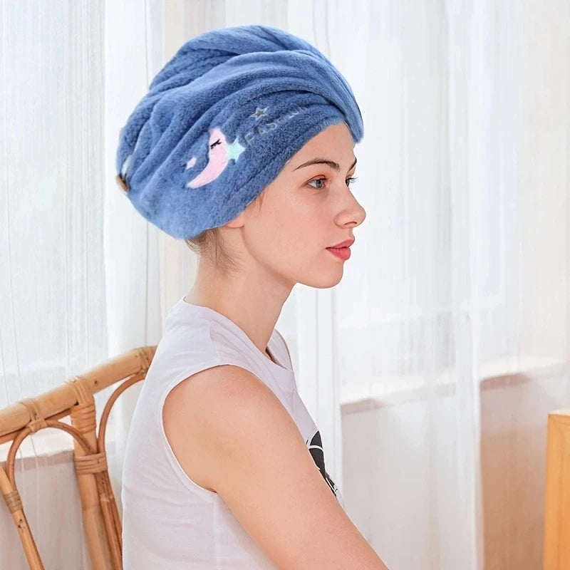 Quick-Dry Hair Hat - Super Absorbent Soft Head Towel Wrap