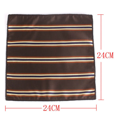 New Striped Pocket Square for Men - Paisley Design Handkerchief