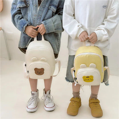 Kids Backpack | Kawaii Cartoon Bear & Bunny Schoolbag for Toddlers