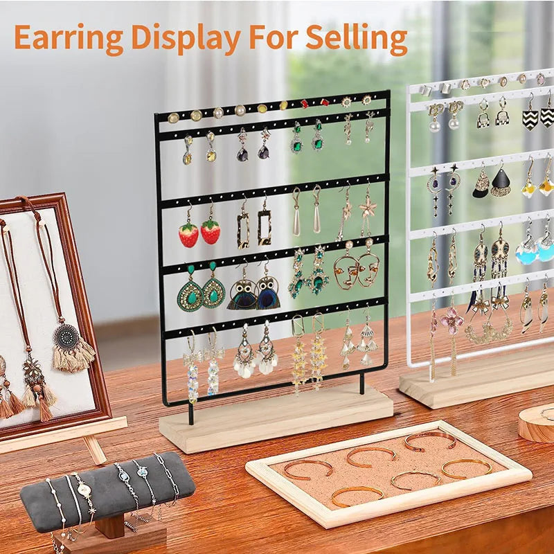 Earring Display Stand - 100 Holes 5-Tier Jewelry Organizer Rack