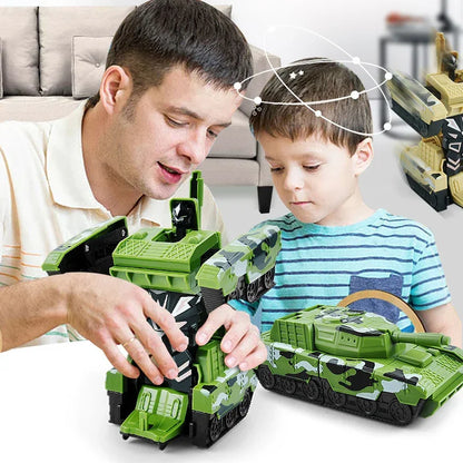 Mini 2-in-1 Tank Robot – Transforming Military Toy