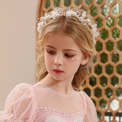 Princess Pearl Flower Wreath Headbands | Elegant Girls' Hairbands