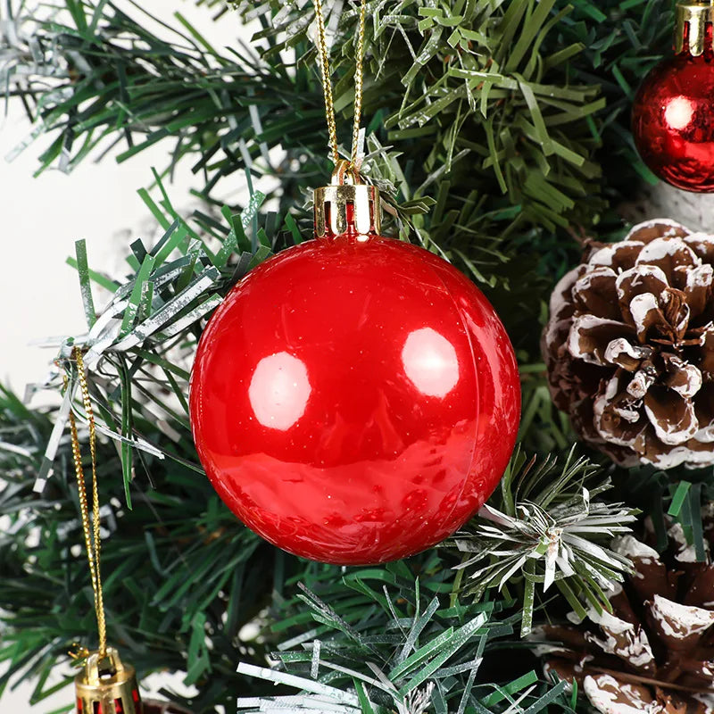 Colorful Christmas Tree Ball Ornaments – 40/42/44 Pack Electroplating Pendants