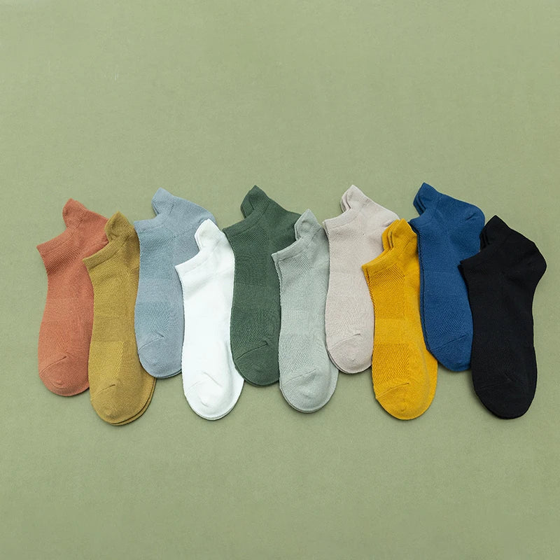 Breathable Men's Short Ankle Cotton Socks