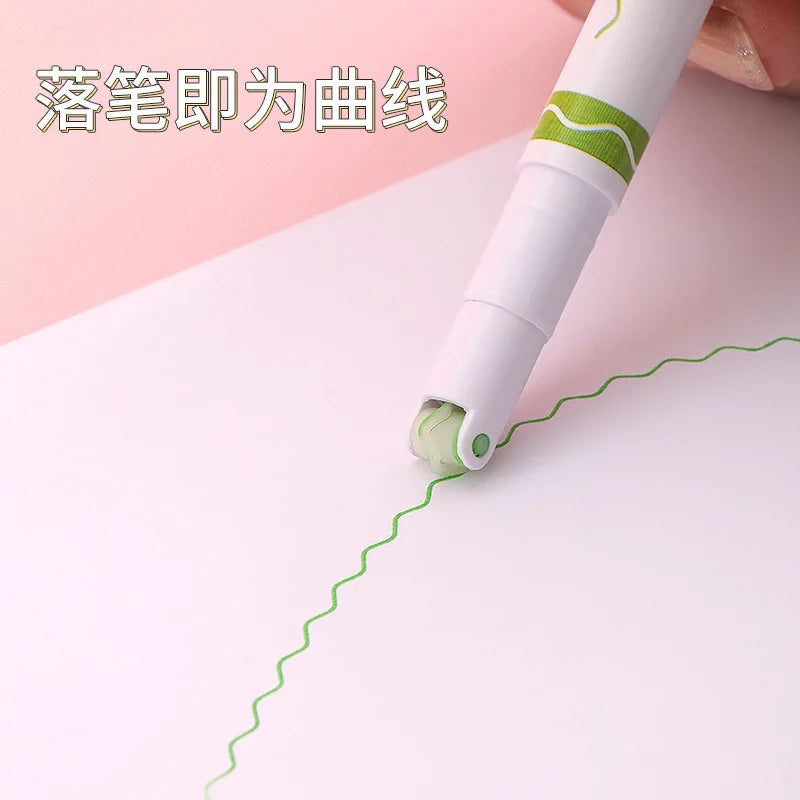 Curve Wave Line Art Marker Pens Set