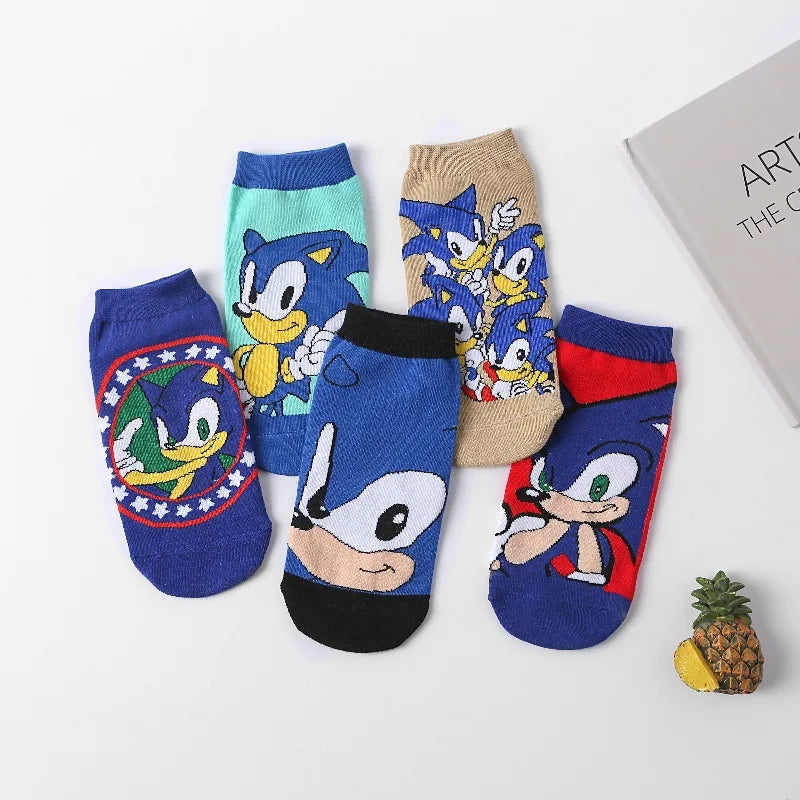 5 Pairs Anime Sonic the Hedgehog Socks