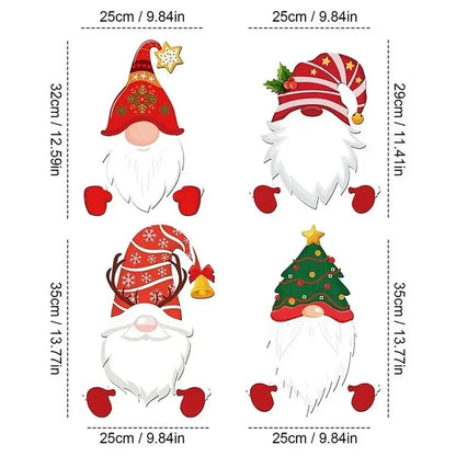 Christmas Fence Decoration – Cute Santa Claus Yard Signs