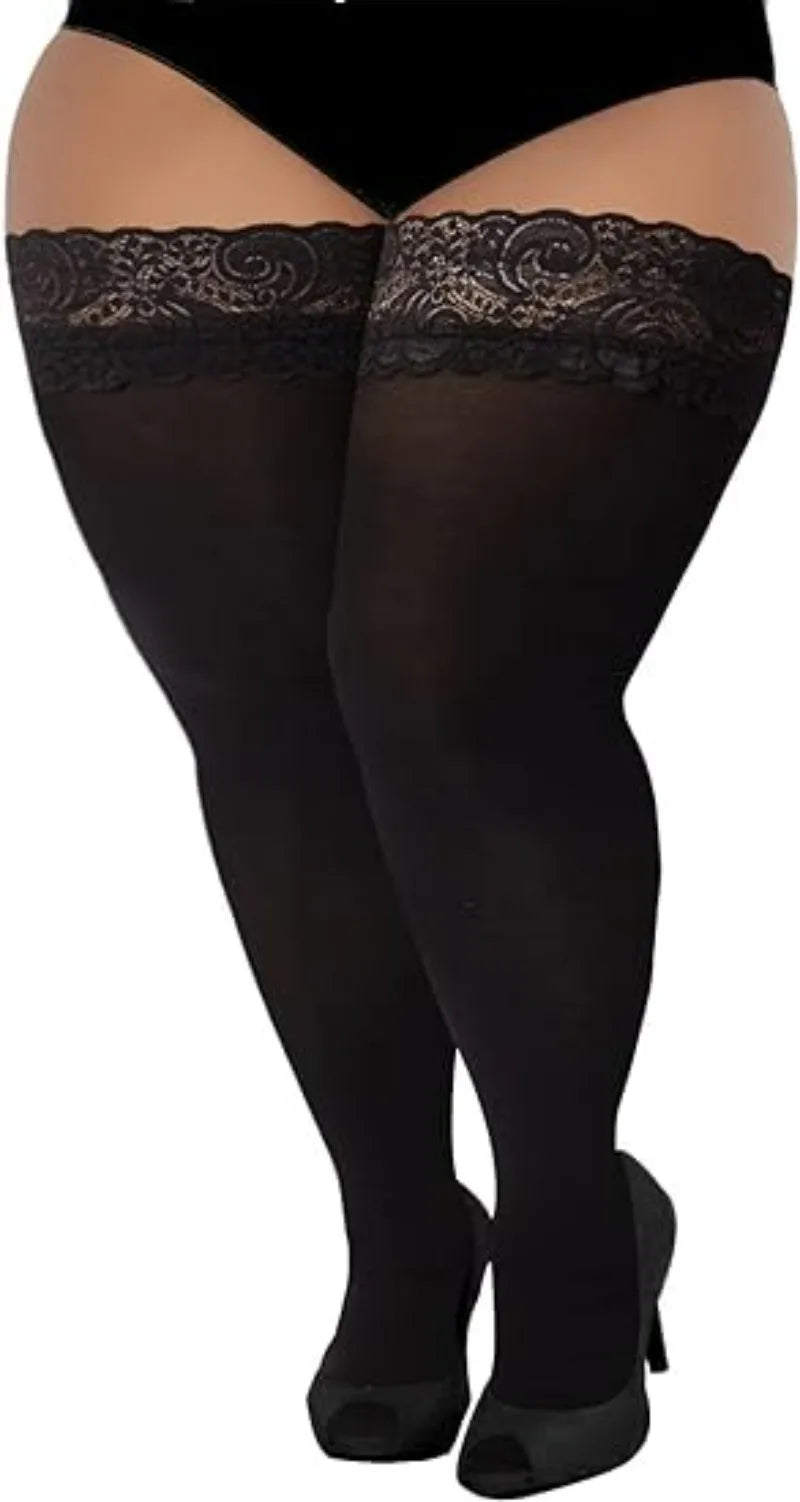 Plus Size Sexy Lace Thigh High Stockings