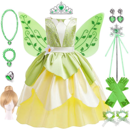 Tiana Costume for Girls | Princess Dress-Up