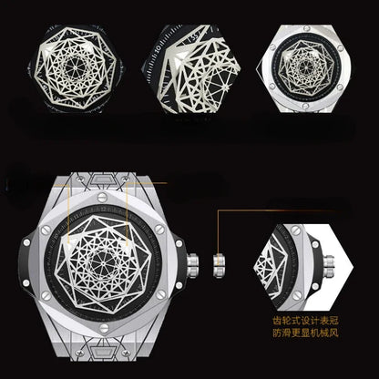 Men's Rotating Star Design Quartz Watch