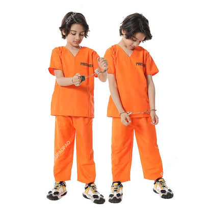 Adult Inmate Costume | Orange Prisoner Jumpsuit for Halloween