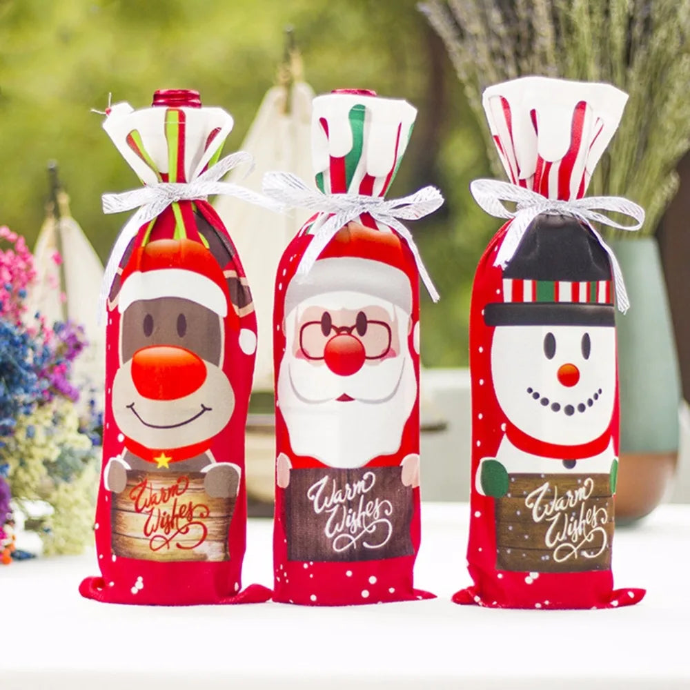 Christmas Wine Bottle Cover - Merry Christmas Home Decoration