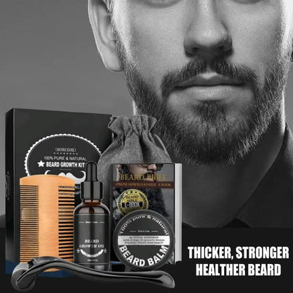 5 PCS Beard Growth Kit for Men– Essentials for Nourishment