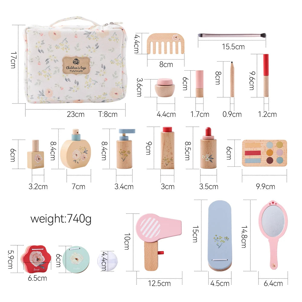 Wooden Pretend Play Makeup Set for Girls