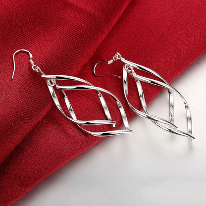 925 Sterling Silver Long Drop Earrings for Women