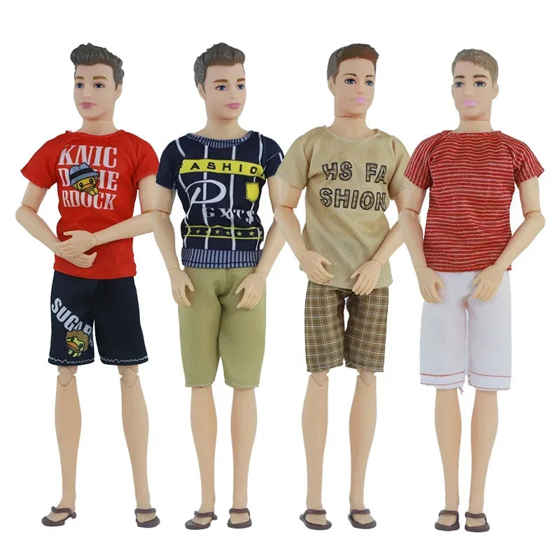 BJD Ken Doll 30cm with Clothes & Play House Set