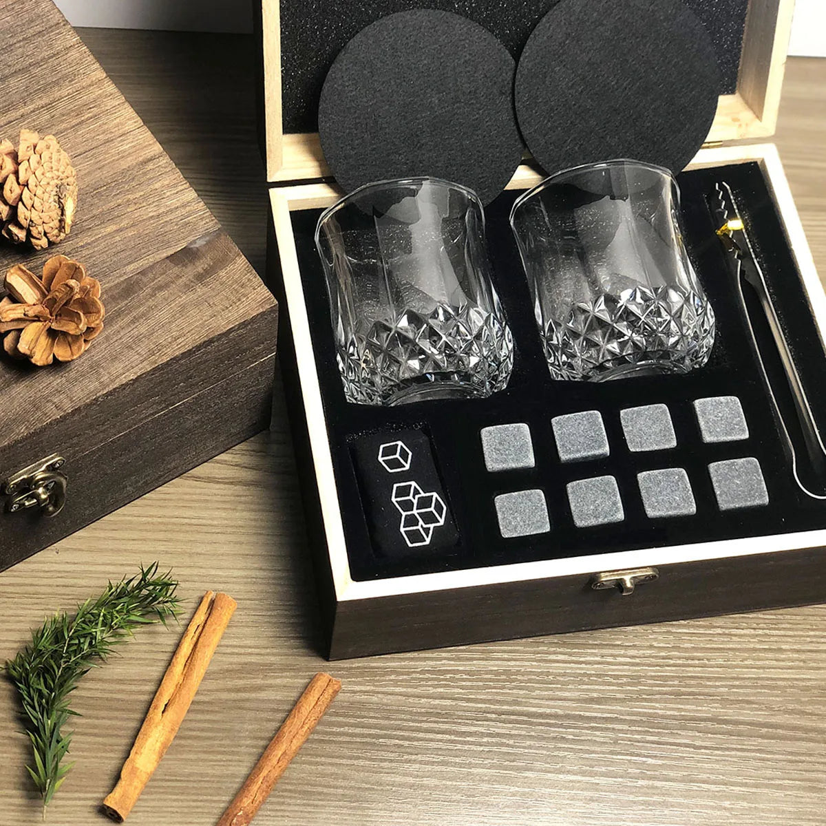 Whiskey Gift Set – Granite Chilling Stones for Men