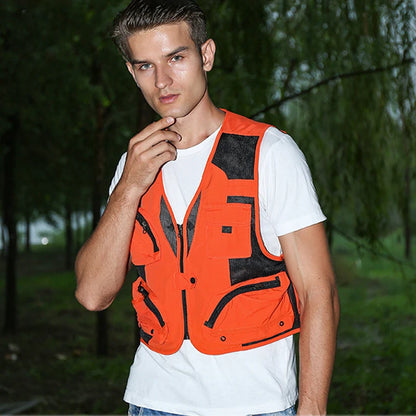 High-Quality Men's Summer Outdoor Lure Fishing Vest – Adjustable Multi-Pocket Mesh Accessory Bag