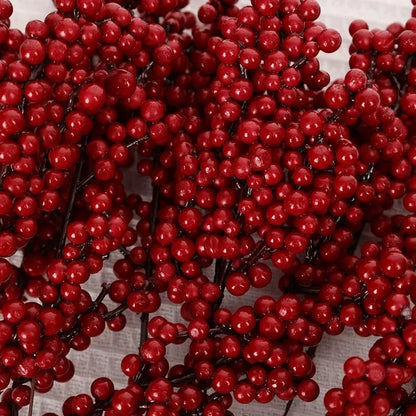 Christmas Artificial Red Berry Flowers Bouquet