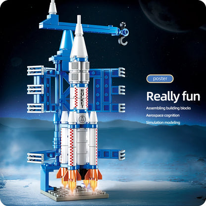 133PCS Rocket & Control Tower Space Building Toy Set