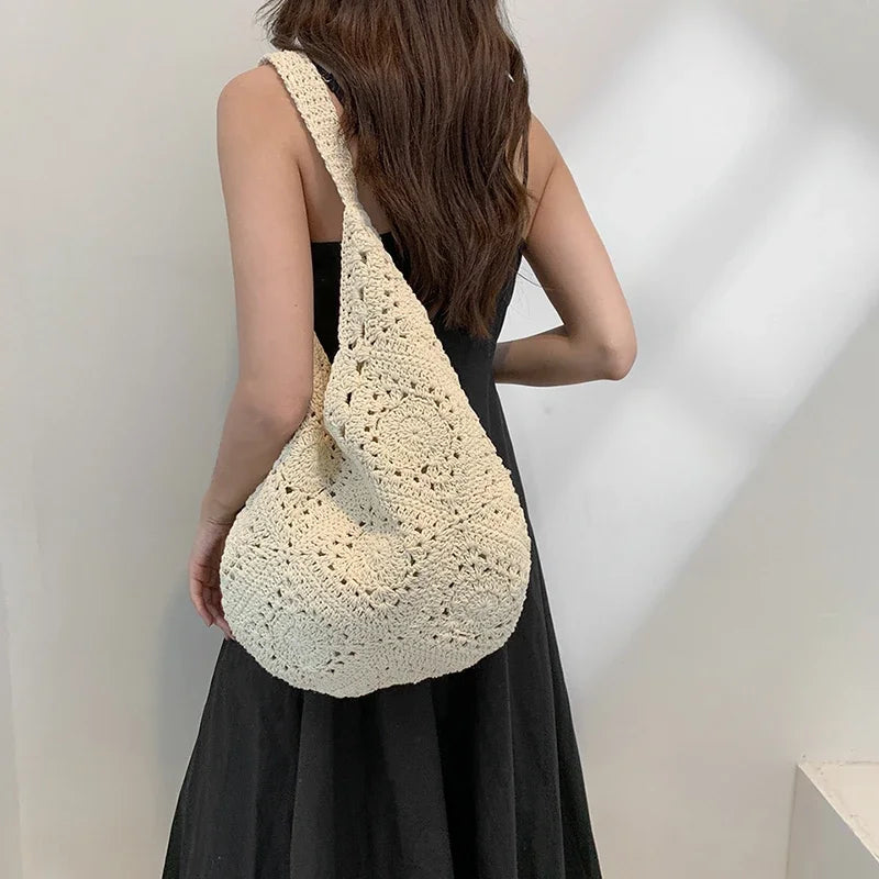 Straw Woven Hollow Out Shoulder Bags