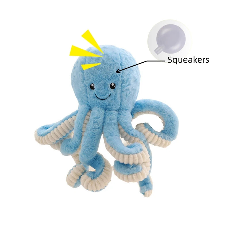 Plush Octopus Squeaky Pet Toy