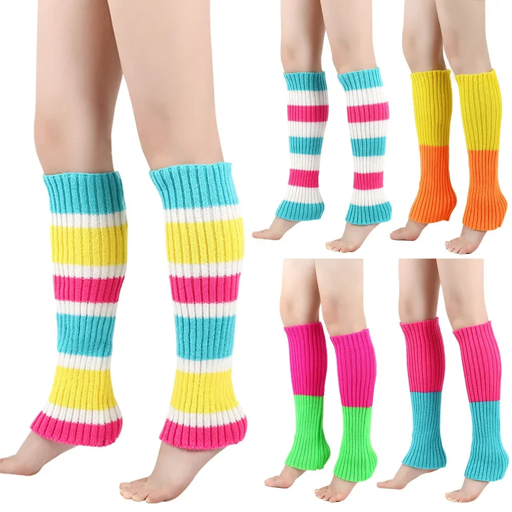 Neon Knit Leg Warmers