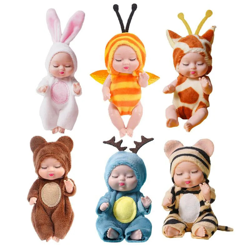 11cm Mini Cute Sleeping Princess Reborn Doll - Toy for Kids