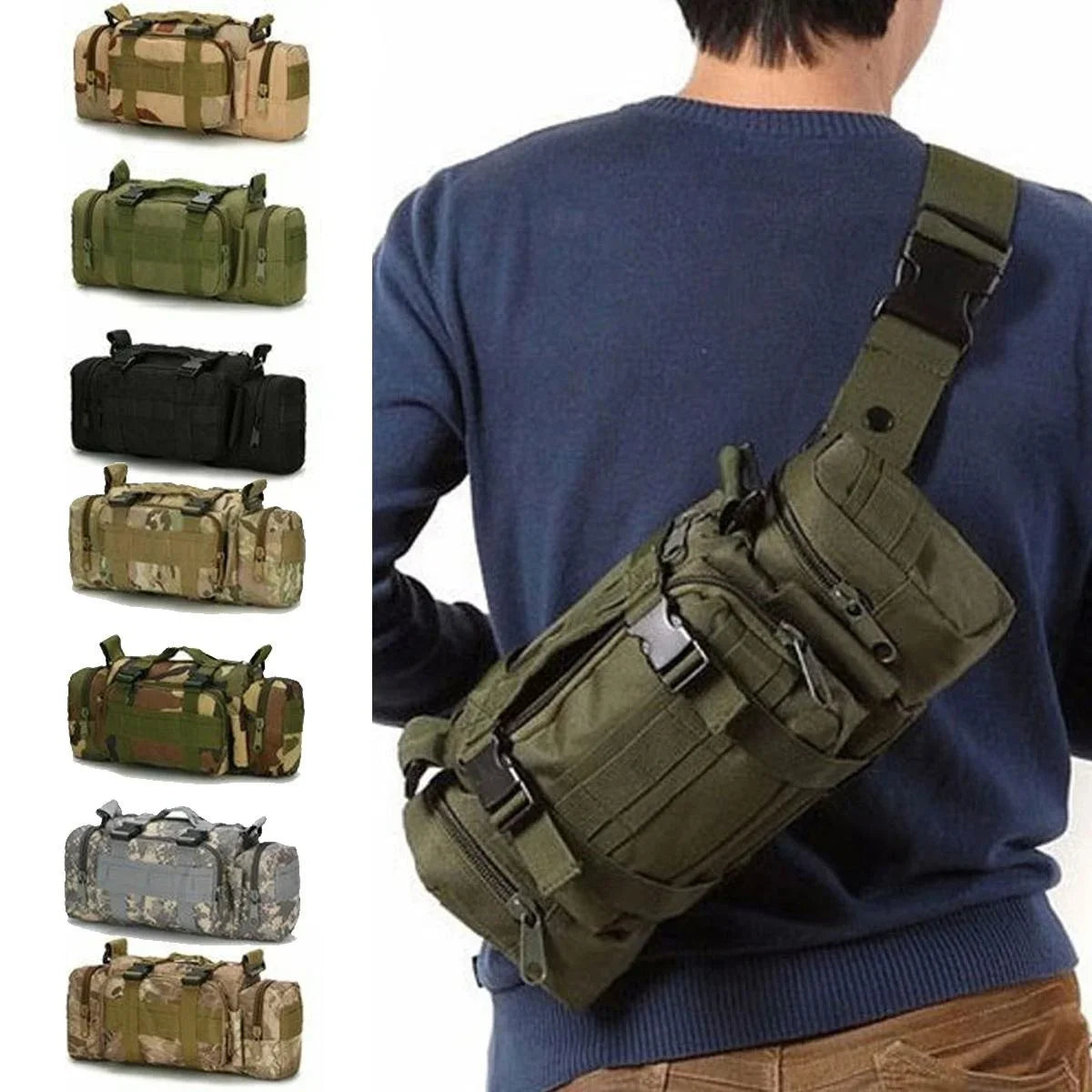 Outdoor Backpack Hunting Waist Pack Waist Bag Camping Hiking Pouch Chest Bag