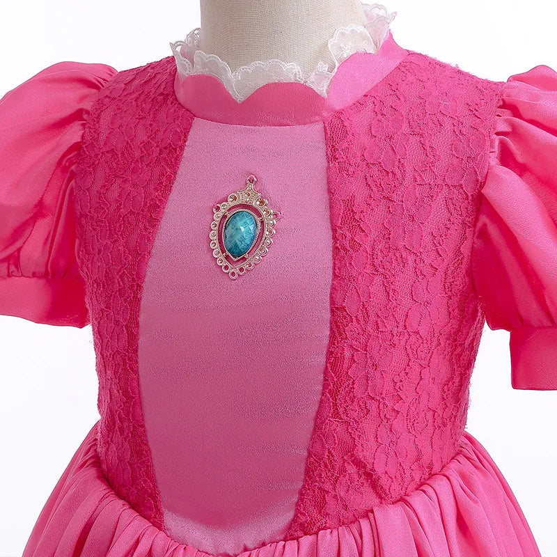 Peach Princess Cosplay Dress for Kids