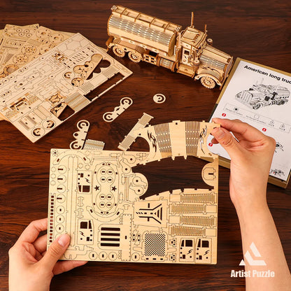 Exquisite 3D Wooden Puzzle Car Model Kit