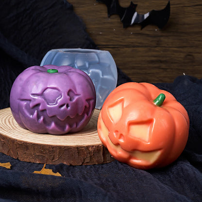 Skull Pumpkin Head Silicone Mold for DIY Halloween Candle, Soap, and Epoxy Crafts