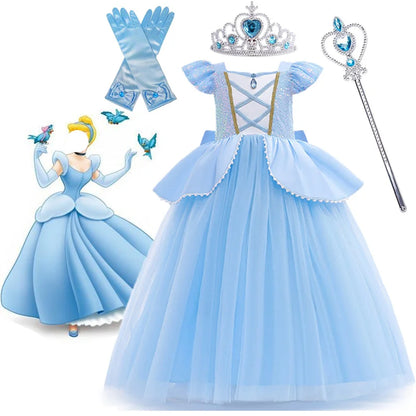 Cinderella Cosplay Costume for Kids | Sequined