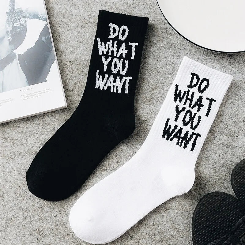 High Quality Black & White Casual Socks