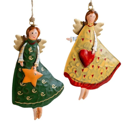 American Country Iron Christmas Angel Decoration- Xmas Tree Ornament