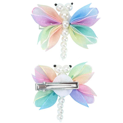 2 pcs Cute Pearl Butterfly Hair Clips for Girls – Chic