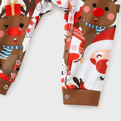 Family Matching Christmas Pajama Set – Red Nose Reindeer