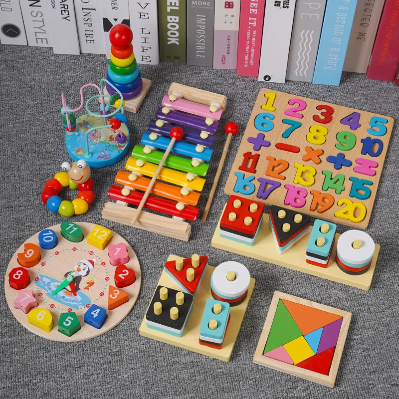 Montessori Wooden 3D Educational Toy | Colorful Blocks for Kids