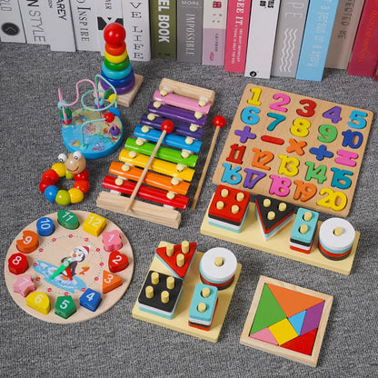 Montessori Wooden 3D Educational Toy | Colorful Blocks for Kids