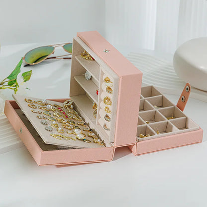 Fashion PU Leather Jewelry Storage Box