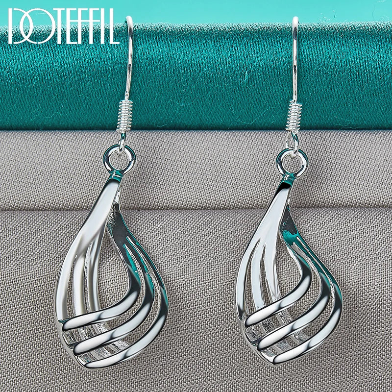 925 Sterling Silver Water Drop Earrings