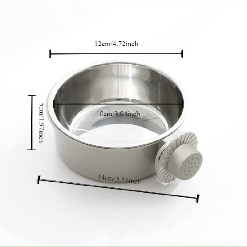 Anti-Tipping Fixed Hanging Dog Bowl