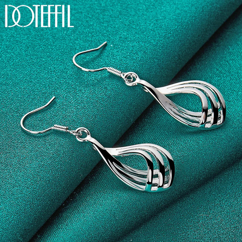 925 Sterling Silver Water Drop Earrings