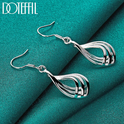 925 Sterling Silver Water Drop Earrings