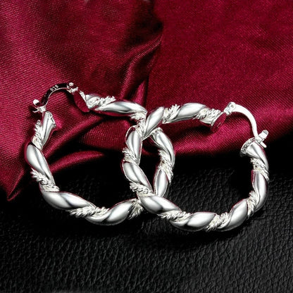 High Quality 925 Sterling Silver Hoop Earrings for Women