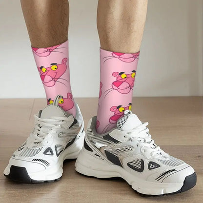 Cartoon Panthers Men's Crew Socks – Fun 3D Print Dress Socks