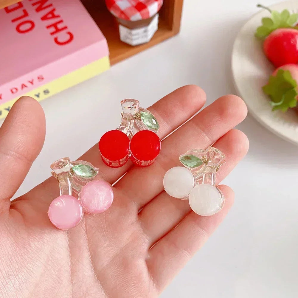 Kawaii Cherry Hair Clip Claw | Cute Hairpin Accessories